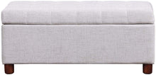 Load image into Gallery viewer, Storage Bench for Home Organization 39'' Bench Tufted Linen Fabric Ottoman Storage Bench with Lift Top