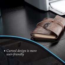 Load image into Gallery viewer, Home Office Computer Desk with Storage Shelves Metal Frame Modern Large Office Writing Desk with Bookshelf