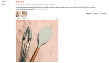 Load image into Gallery viewer, 1PC Silicone Wood Turner Soup Spoon Spatula Brush Scraper Pasta Server Egg Beater Kitchen Cooking Tools Kitchenware Green/Black