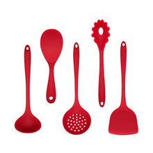 Load image into Gallery viewer, 9PCS Cooking Tools Set Premium Silicone Kitchen Cooking Utensils Set with Storage Box Turner Tongs Spatula Soup Spoon Strainer