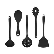 Load image into Gallery viewer, 9PCS Cooking Tools Set Premium Silicone Kitchen Cooking Utensils Set with Storage Box Turner Tongs Spatula Soup Spoon Strainer