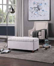 Load image into Gallery viewer, Storage Bench for Home Organization 39&#39;&#39; Bench Tufted Linen Fabric Ottoman Storage Bench with Lift Top
