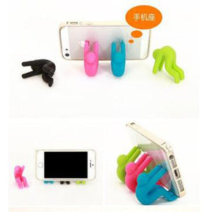 1pc Creative Man Anti-overflow Pot Rack Silicone Multi-functional Phone Bracket Universial Home Kit Kitchen Cooking Tool Holder