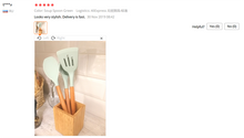 Load image into Gallery viewer, 1PC Silicone Wood Turner Soup Spoon Spatula Brush Scraper Pasta Server Egg Beater Kitchen Cooking Tools Kitchenware Green/Black
