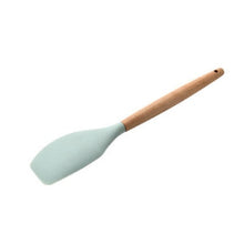 Load image into Gallery viewer, 1PC Silicone Wood Turner Soup Spoon Spatula Brush Scraper Pasta Server Egg Beater Kitchen Cooking Tools Kitchenware Green/Black
