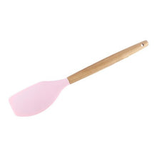 Load image into Gallery viewer, 1PC Silicone Wood Turner Soup Spoon Spatula Brush Scraper Pasta Server Egg Beater Kitchen Cooking Tools Kitchenware Green/Black
