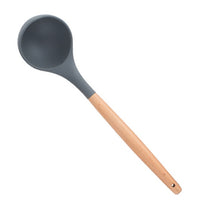 Load image into Gallery viewer, 1PC Silicone Wood Turner Soup Spoon Spatula Brush Scraper Pasta Server Egg Beater Kitchen Cooking Tools Kitchenware Green/Black
