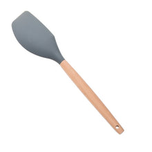 Load image into Gallery viewer, 1PC Silicone Wood Turner Soup Spoon Spatula Brush Scraper Pasta Server Egg Beater Kitchen Cooking Tools Kitchenware Green/Black
