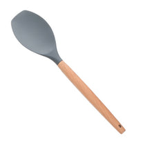Load image into Gallery viewer, 1PC Silicone Wood Turner Soup Spoon Spatula Brush Scraper Pasta Server Egg Beater Kitchen Cooking Tools Kitchenware Green/Black
