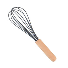 Load image into Gallery viewer, 1PC Silicone Wood Turner Soup Spoon Spatula Brush Scraper Pasta Server Egg Beater Kitchen Cooking Tools Kitchenware Green/Black
