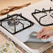 Load image into Gallery viewer, 4Pcs Reusable Foil Gas Hob Range Stovetop Burner Protector Liner Cover For Cleaning Kitchen Tools

