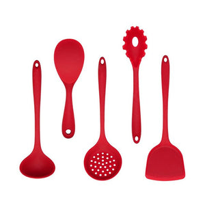 9PCS Cooking Tools Set Premium Silicone Kitchen Cooking Utensils Set with Storage Box Turner Tongs Spatula Soup Spoon Strainer